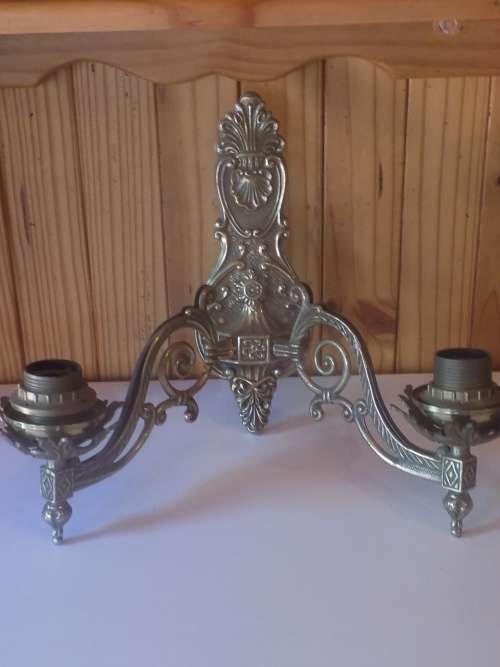 Decorative Brass Coated Wall Twin Light Fixture