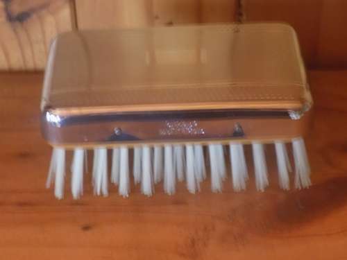 Useful Chromium Plated & Wood Brush in Good Condition - Made in England