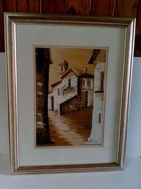 Exquisite Oil Painting in Earth Tones - Frame with Glass