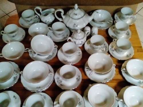 54 Piece Huguenot Bouquet Tea Set - Excellent Condition - Collection Only