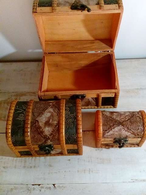 Set of Three Decorative Boxes for One Bid