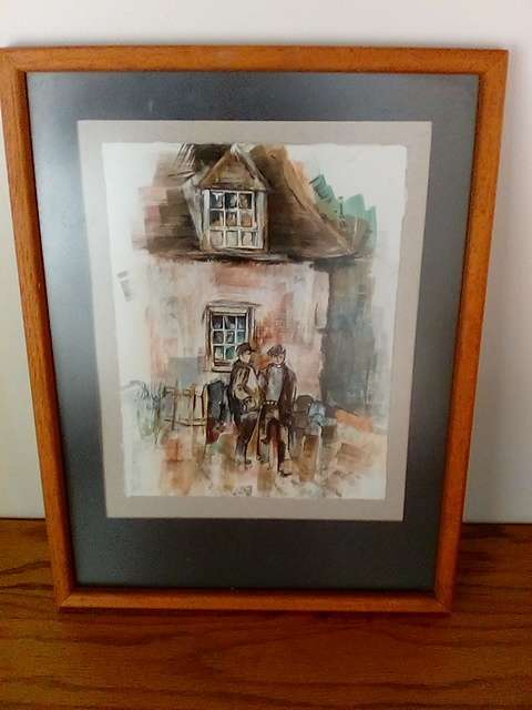 Framed Mixed Media Painting by Desire 1996