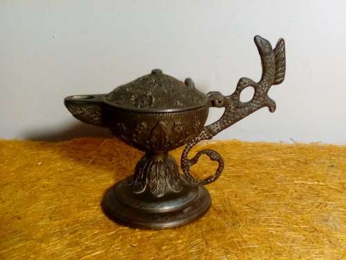 Solid Ornate Metal Turkish Type Pot