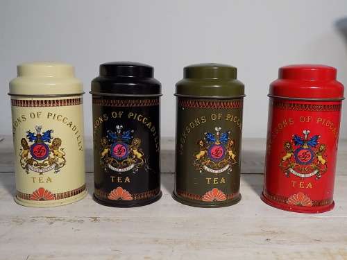 Set of Four Jacksons of Piccadilly Small Tea Tins