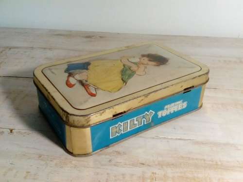 Vintage Kilty's Assorted Toffees Tin - Size 18cm x 11cm x 5cm