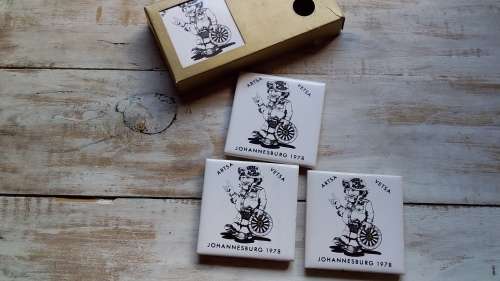 Box of Six 1978 Coaster Tiles