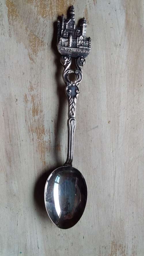 Vintage Souvenir Spoon "Neuschwanstein" Marked 100
