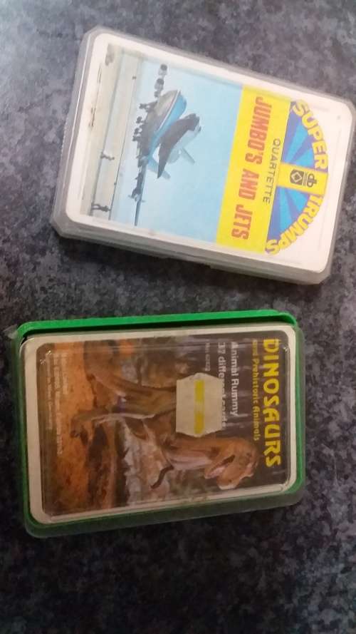 DavBar Super Trumps Jumbos & Jets Cards plus Dinosaur Cards