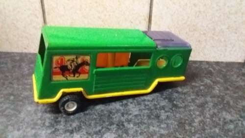 Vintage Buddy L Metal & Plastic Horse Trailer Model