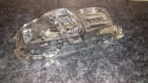 Nice Size Solid Glass Car Shaped Paperweight