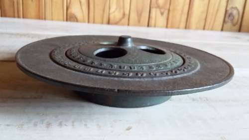 Unusual Solid Metal Container with Numerals 1 - 31 and Chinese Symbols