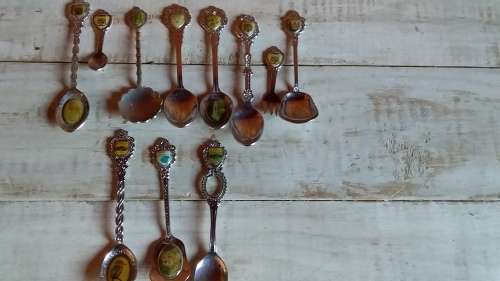 11 x Vintage South African Souvenir Spoons for One Bid
