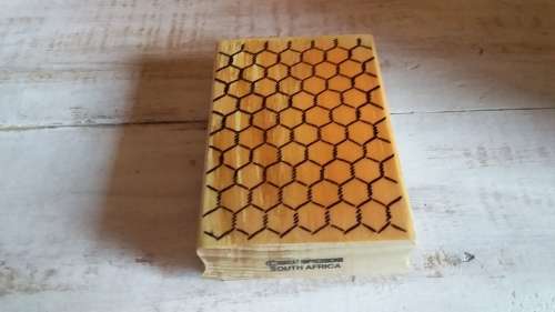 Wooden Block with Rubber Stamp