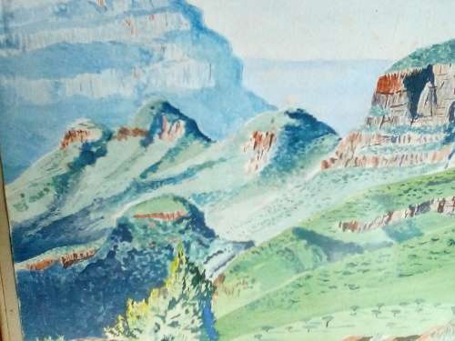 Framed Water Colour Painting of Blyde Canyon Eastern Transvaal by Ron Adams