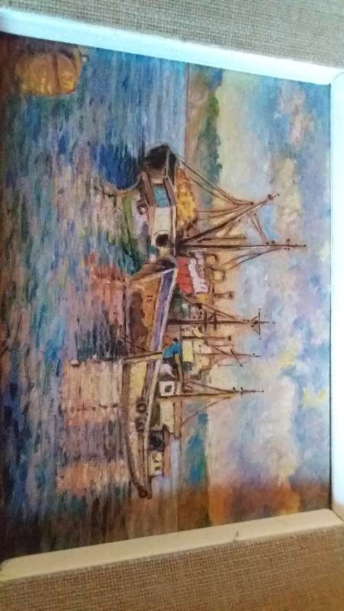 Old Small Painting or Reproduction. Please see inscription at the back