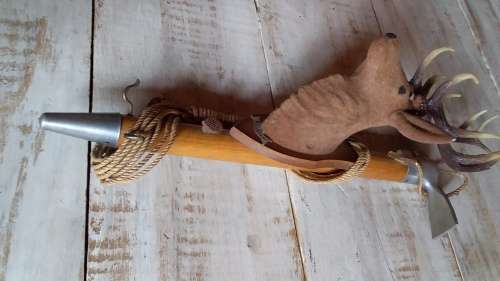 Swiss Wood & Metal Wall Hanging Souvenir with Hooks