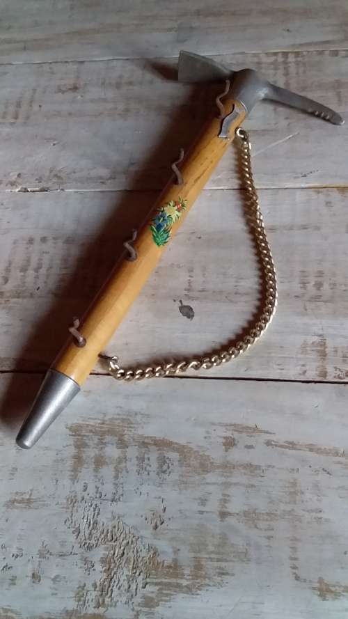 Swiss Wood & Metal Wall Hanging Souvenir with Hooks