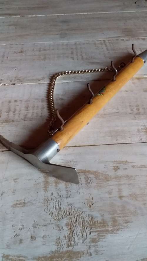 Swiss Wood & Metal Wall Hanging Souvenir with Hooks