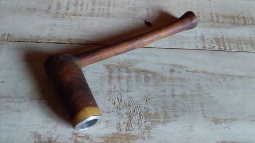 Old Carved Wooden Smoking Pipe