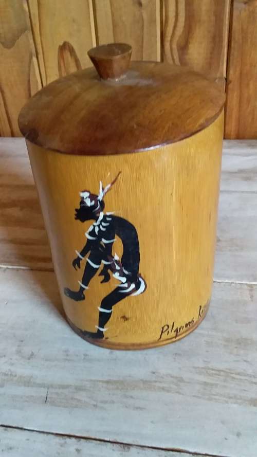 Wood Jar Souvenir from Pilgrim`s Rest