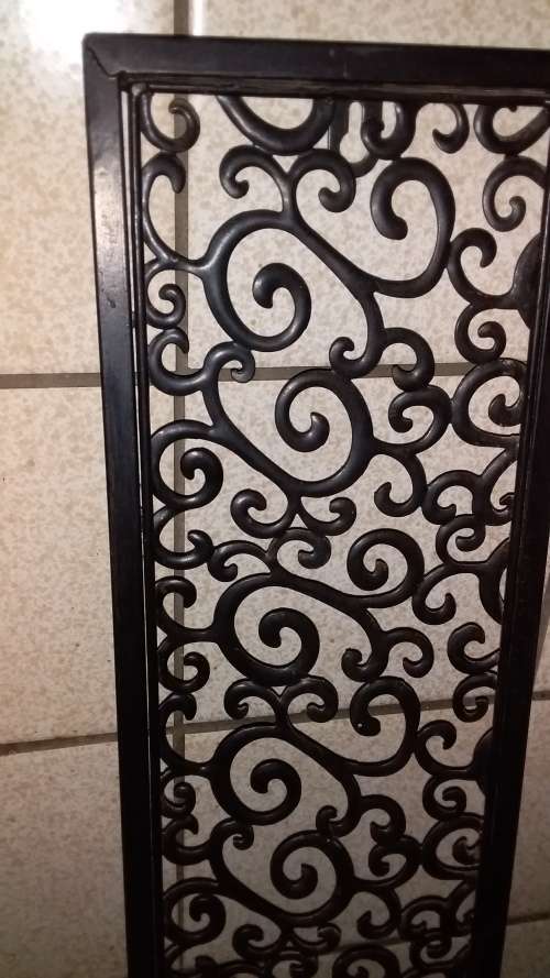 Decorative Metal Wall Hanging with Small Mirror and holder for candle glass