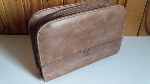 Vintage Emirates Airline Leather Toiletry Bag