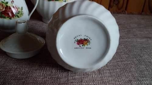 Tea Pot, Sugar Bowl and Milk Jug with Rose Design - See Description