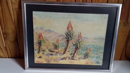 Landscape Watercolour Painting - Great Art by Artist Difficult to Identify