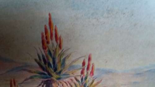 Landscape Watercolour Painting - Great Art by Artist Difficult to Identify