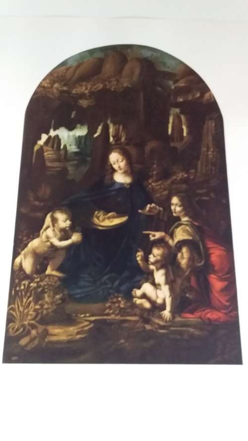 Madonna of the Rocks - Leonardo da Vinci (1452 - 1519) Plate