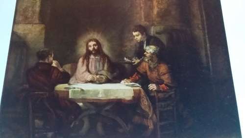 The Supper at Emmaus - Rembrandt van Rijn (1606 - 1669) Plate
