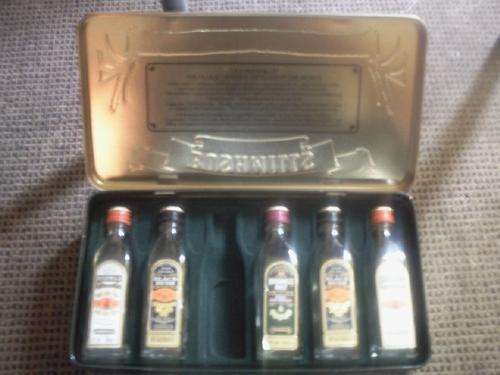 Bushmills Miniature Collection Tin with Five Empty Bottles
