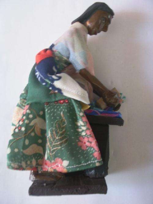 Wooden Doll Washing Clothes