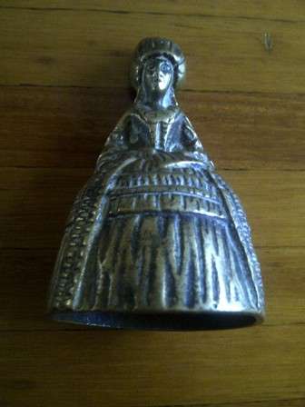 Brass Bell in the Shape of a Royal Victorian Lady - Made in England