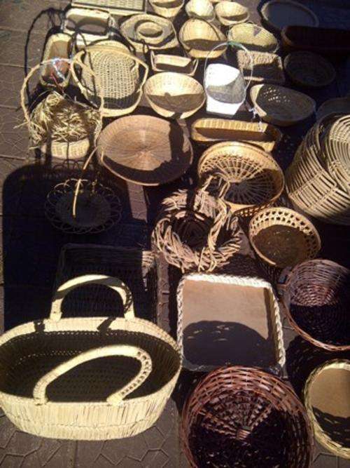 More Than Thirty Woven Baskets, Trays & Other for ONE BID - Collection Only Primrose JHB