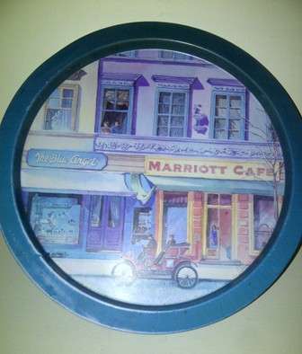 Vintage Decorative Circular Metal Tray - Two up for Grabs