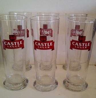 Six Tall & Broad Castle Glasses