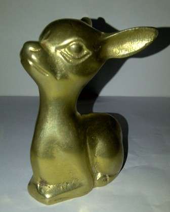Small Pure Brass Baby Deer