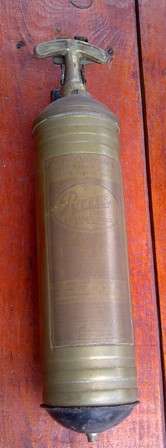 Antique Brass PYRENE Fire Extinguisher 1900 - 1920.s Made in England