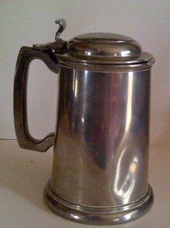 Pewter Tankard - Made in England with Engraving on the Lid