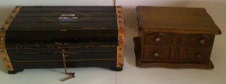 Two Vintage Wooden Boxes for Restoration
