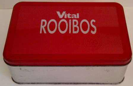 Rooibos Tea Bag Square Tin with Hinged Lid