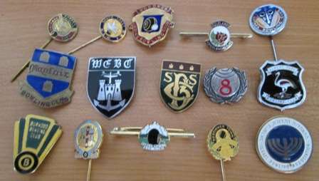 15 x Bowling Club Pin Badges from All Over