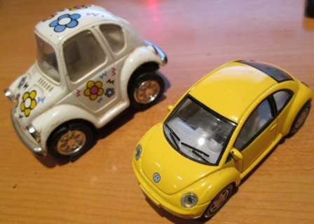 One Old & One Newish Volkswagen Beetle