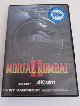 Genuine Vintage Sega Mortal Kombat 2 16 - Bit Cartridge Game in Case