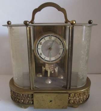 Vintage Jeweled West German Wind Up Clock - Not Working