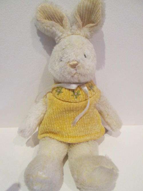 RICH White Bunny with Yellow Jersey Soft Toy