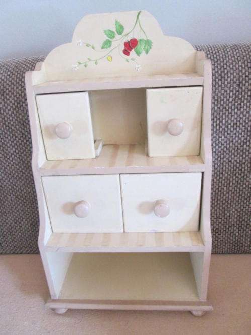 Attractive Solid Counter Cabinet with Small Drawers - Collection Only