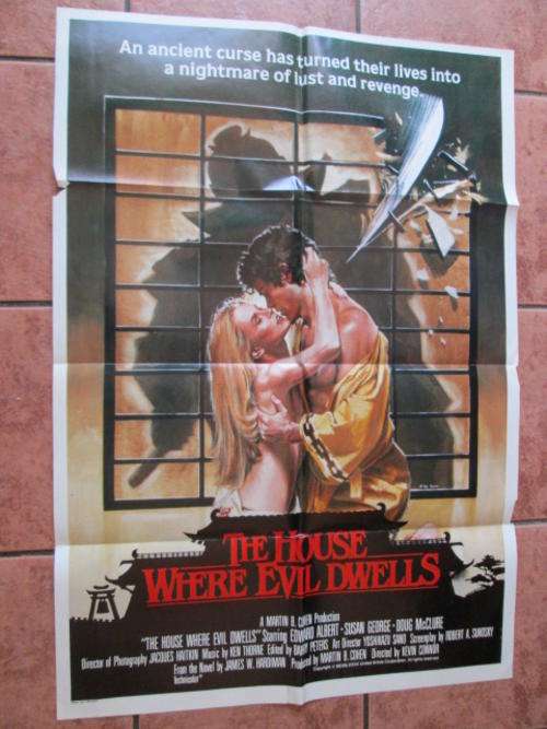 Old Movie Poster "The House Where Evil Dwells"