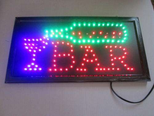 Neon Wall Hanging Bar Sign with Moving Lights